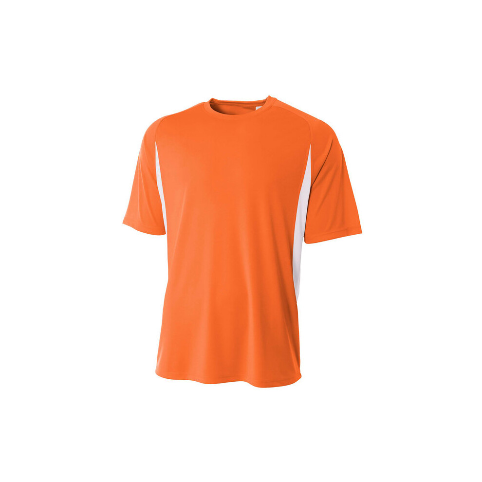 Jeugd Verkoelend Performance Colorblocked T-Shirt - Goud Wit - S(D0102H7KB5T)-image