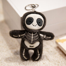 (Skull) Keychain Plush Animal Super Soft Pp Cotton Bag Charm Gift For Kids