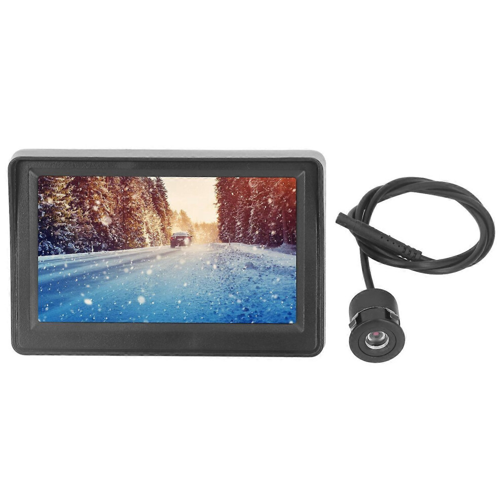 (As Show, One Size) Backup Camera 4.3In Monitor Kit Car Rear View Parking System Waterpoof Night Vision For Rvs Trailers 6909775589298