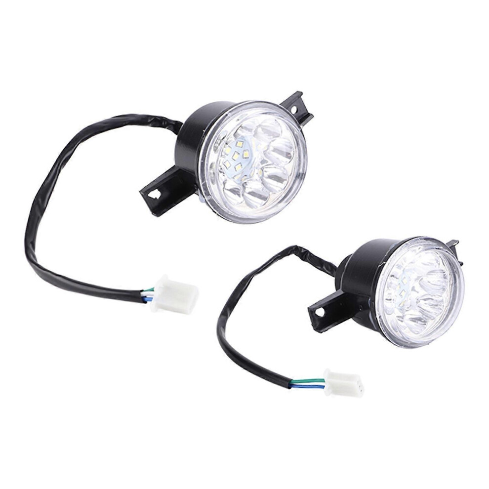 (As Show, One Size) 2Pcs 12V Led Left Right Headlight Lamp Fit For Bull Farm Quad Dirt Bike Atv 150Cc 250Cc 6909775645185