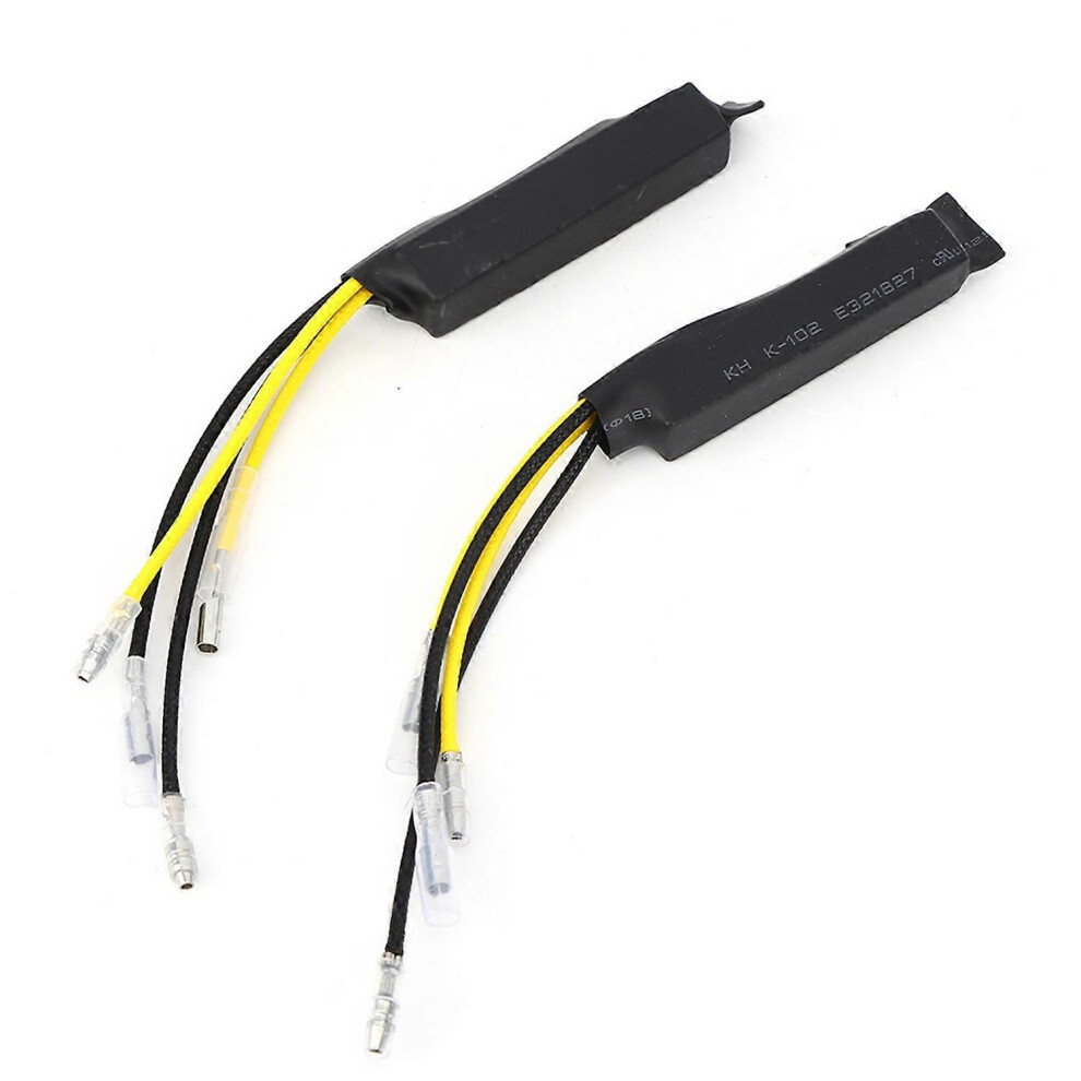 (As Show, One Size) 2Pcs Dc12v 21W Led Resistor Decoder Error Free Canceller Unilateral Lead For Motorcycle Turn Signal 6909775589717