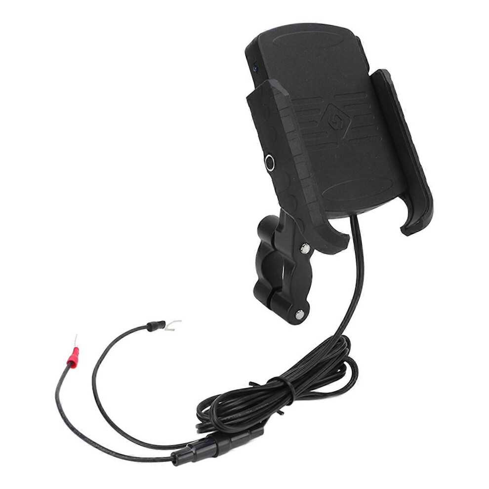 (As Show, One Size) 2 In 1 Handlebar Wireless Charger 15W Qc3.0 Usb Fast Charging Motorcycle Phone Holder 12Â24V 6909775553374