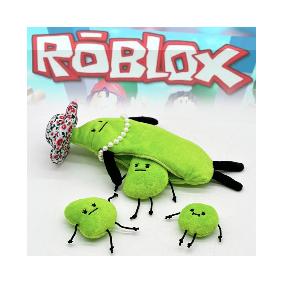 Staycation Roblox Secret Edamame Family Plush Toy Set Game Doll Pendant Gift