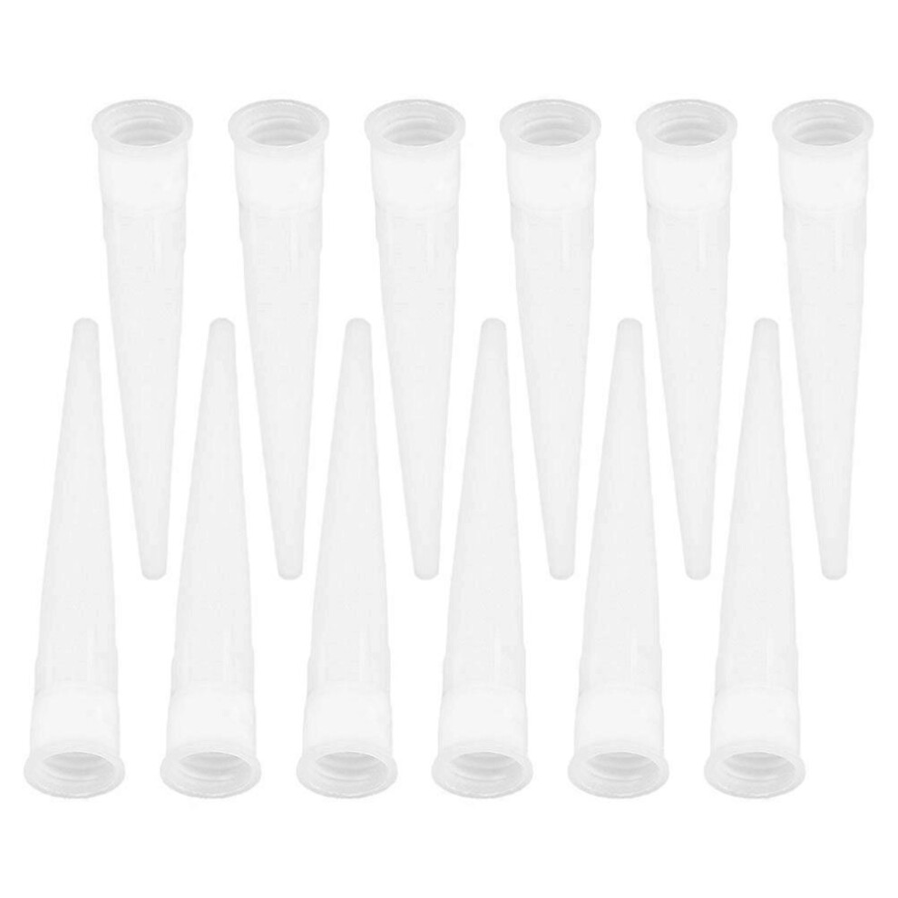 Kricely (As Show, One Size) 50Pcs Caulk Nozzles Glue Nozzles Sealant Silicone Caulking Device Accessories