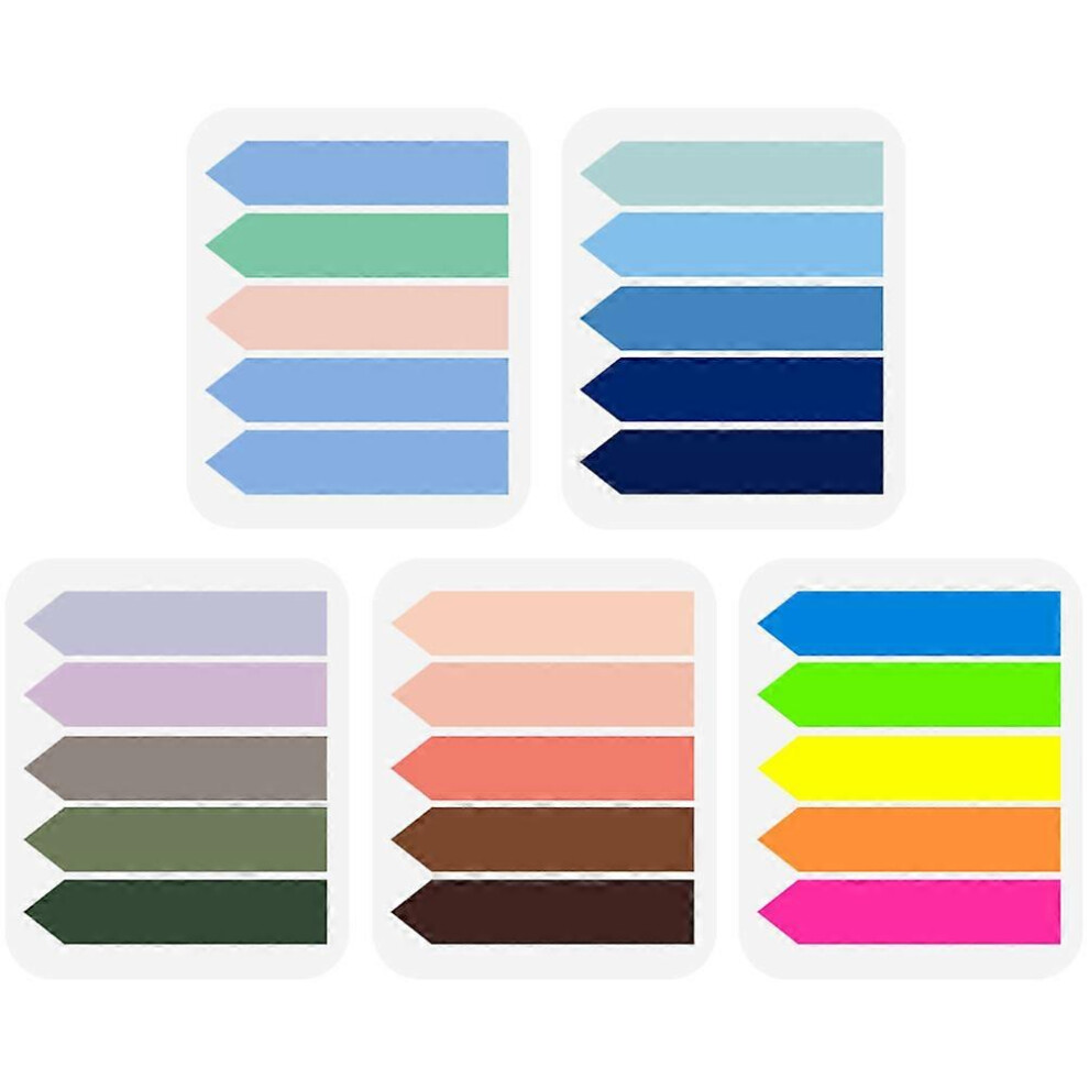 Kricely (As Show, One Size) 5 Packs Paper Page Marker Sticky Memo Pad Paper Mark Sticker Page Marker