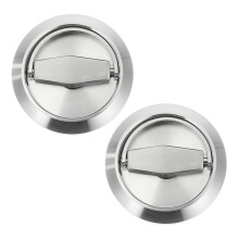 (As show, One size) 2pcs Stainless Steel Hidden Door Handles Recessed Invisible Wardrobe Handles