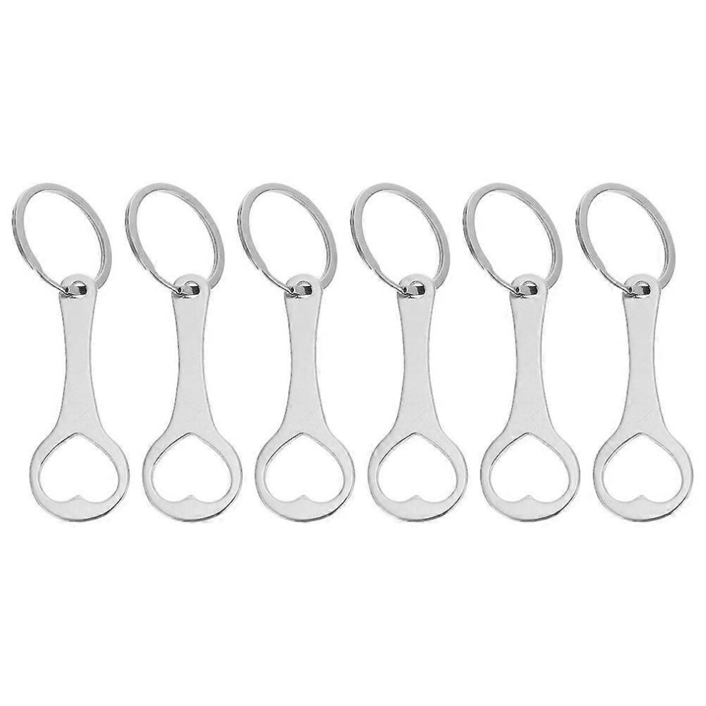 Kricely (As Show, One Size) 6Pcs Trolley Tokens Key Ring Metal Small Tokens Shopping Cart Tokens Portable Cart Tokens