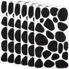 (As show, One size) 6 Sheets of Creative Cow Felt Stickers Black Felt Decals DIY Children Toys Wall Clothes DIY Stickers