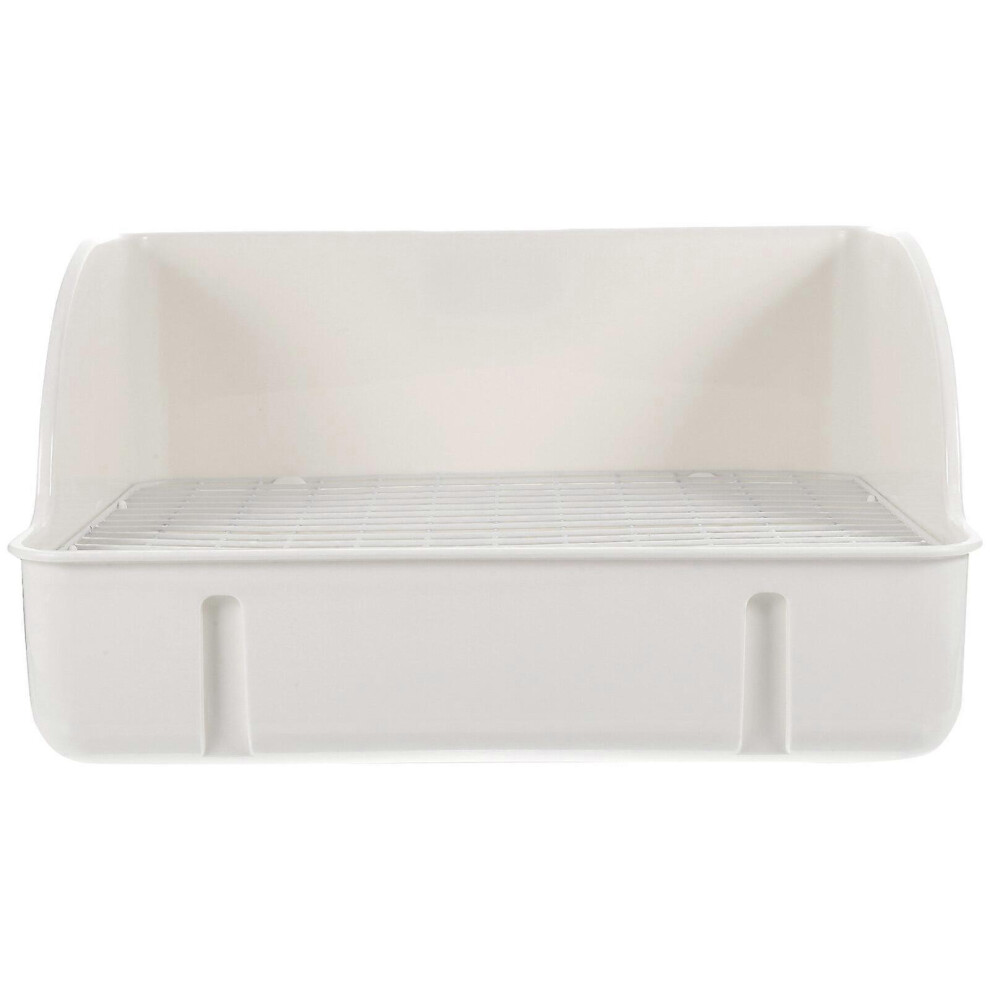 Kricely (As Show, One Size) Pet Cage Potty Trainer Bunny Pet Litter Box Rabbit Trainer Toilet Cage Toilet Tray For Bunny Hamster