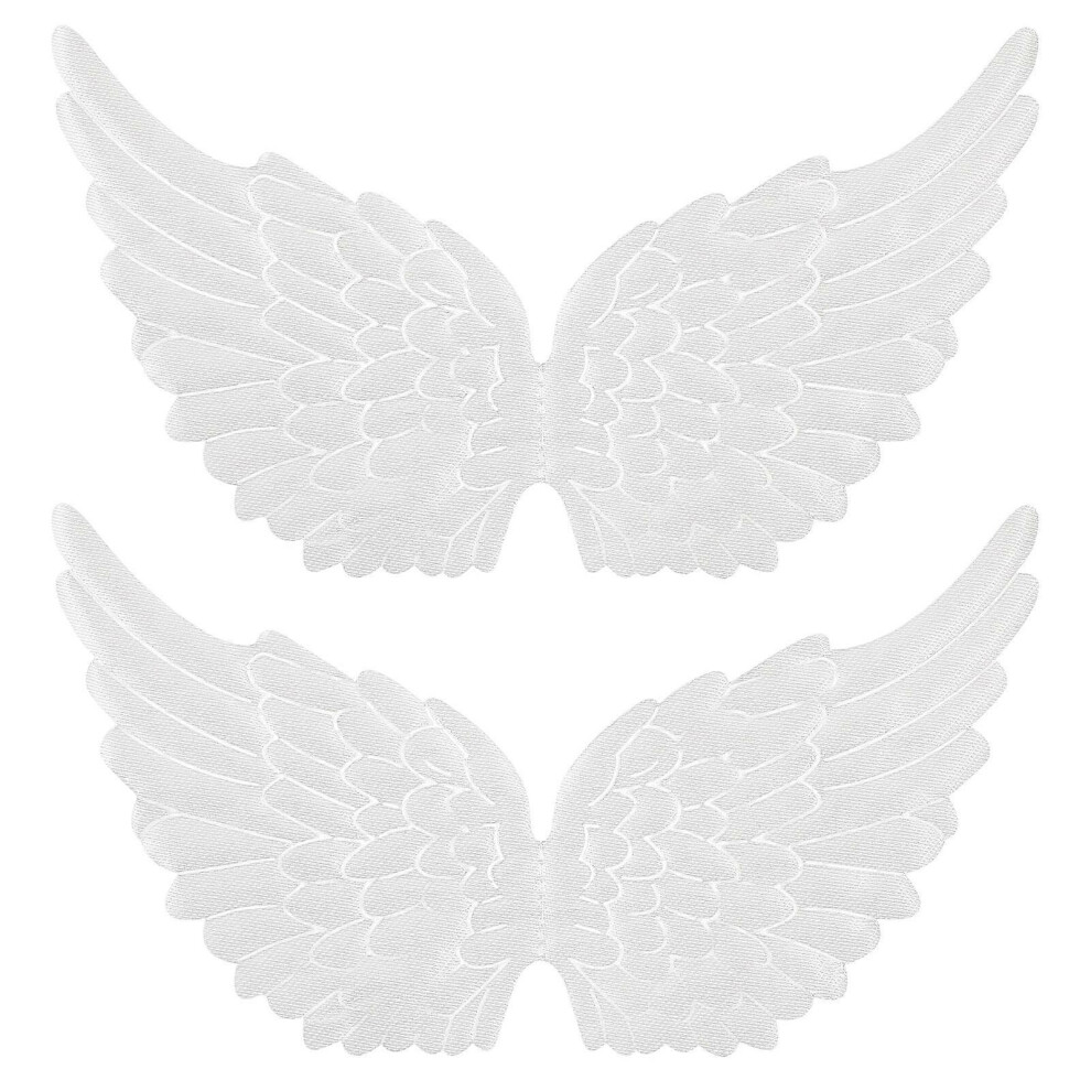 Kricely (As Show, One Size) 12Pcs Fabric Angel Wings Christmas Wings Decorations Angel Wings Accessories Diy Party Favor Decors