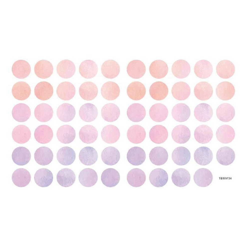 (As Show, One Size) Watercolor Wall Stickers Polka Dots Wall Decals Nursery Diy Removable Wall Stickers Kricely