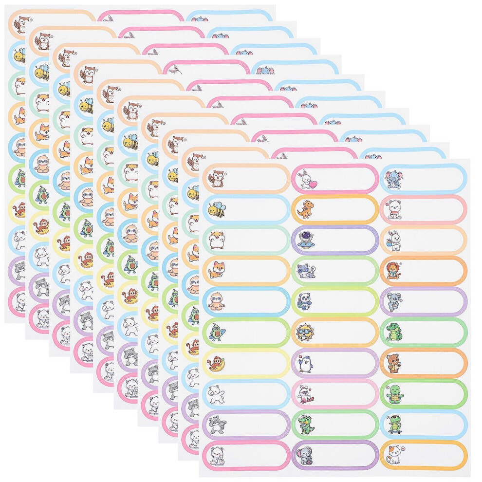 Kricely (As Show, One Size) 10 Sheets Name Labels Adhesive Name Stickers Students Name Labels Stickers For Marking