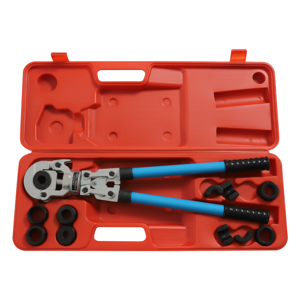 Cw-1632 Crimping Pliers Kit W/ 9 Dies Manual Pipe Crimper Kit For Pex Copper Pipe 9344483221028