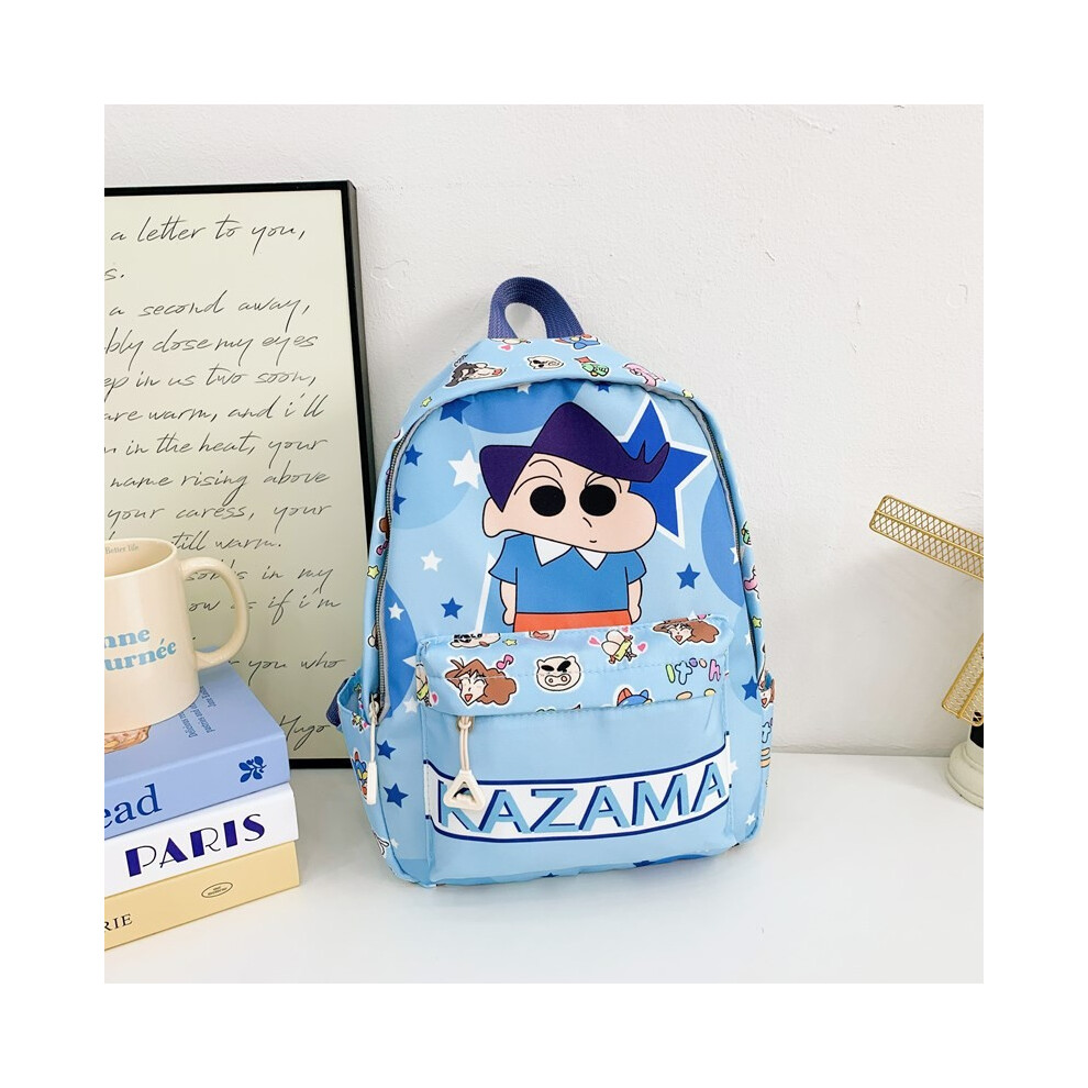 (Blue) Kindergarten Backpack Shinnosuke With Curved Shoulder Straps Toddler For Design-image-OPC-PH2THYT-NEW