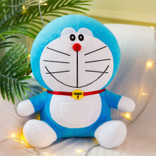(Smiling, 25cm) Toy Plush Doraemon Cartoon Stuffed Doll With Pp Cotton Filling Cute Kids Gift
