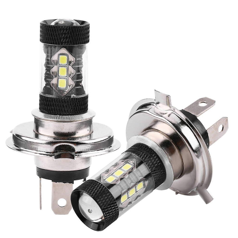 (As Show, One Size) 2 Pcs H4 12Vâ24V 80W Car High Power Bright Led Fog Daytime Bulbs Light 6909775587423