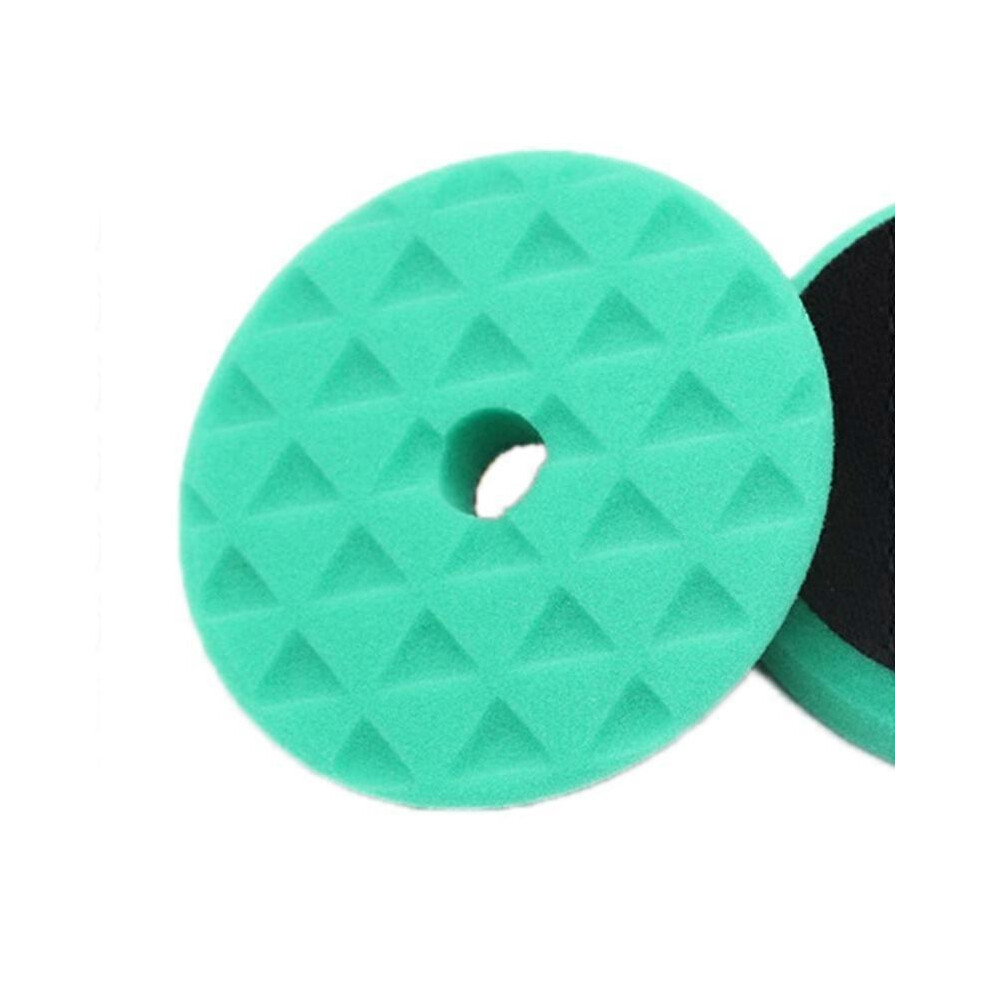 (As Show, One Size) Car Polishing Pad Polisher Machine Waxing Buffing Cleaning Drill Adapter Triangle Sponge Disk 6In Gr 6909775567418