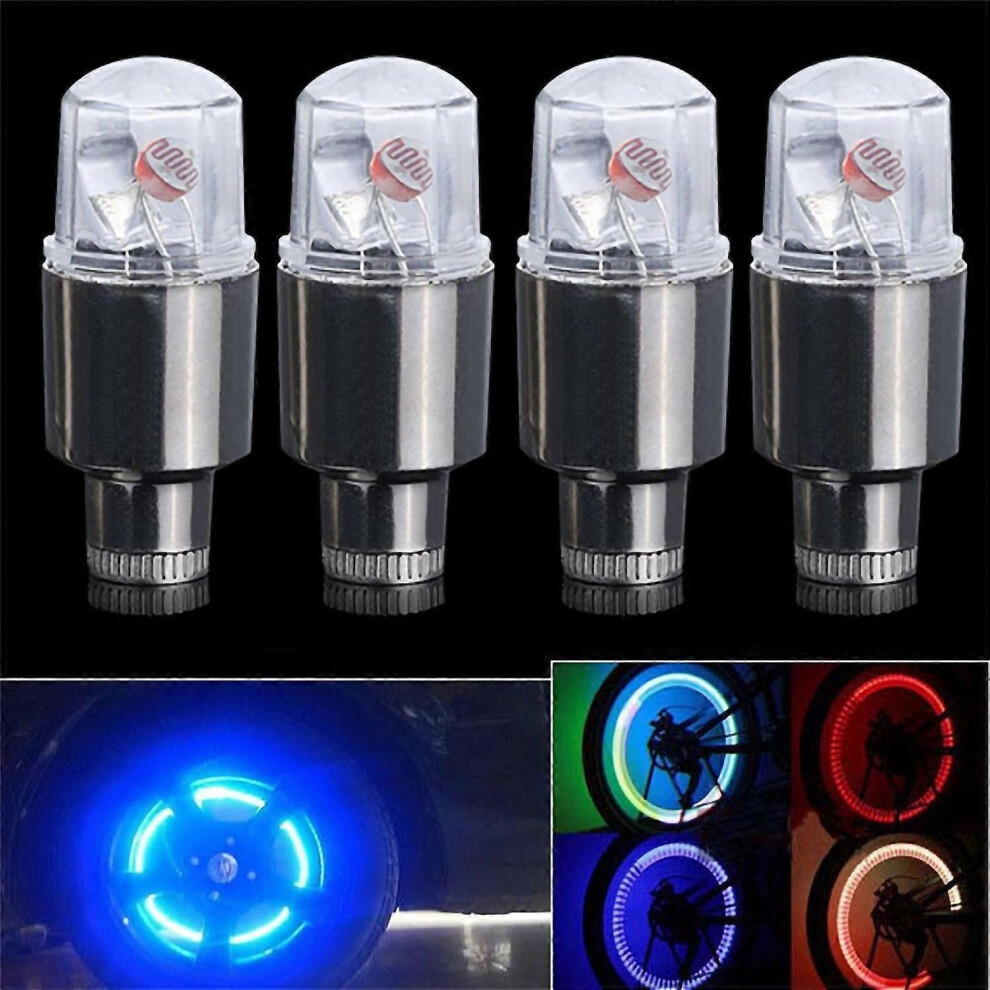 (As Show, One Size) Led Flash Tire Waterproof 12V Universal Decorative Wheel Valve Stem Lamp For Car Bike Motorcyc Light 6909775658062