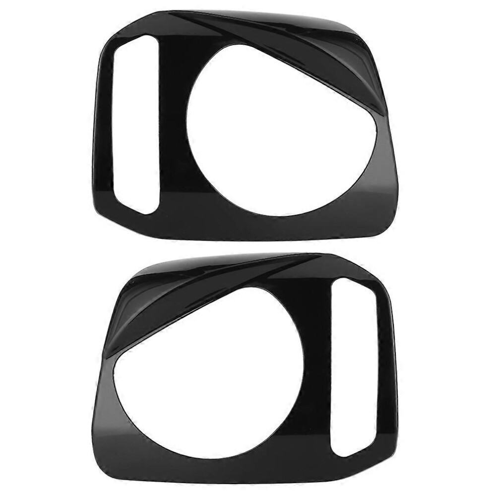 (As Show, One Size) 2Pcs Car Front Headlight Cover Headlamp Trim Decor Fit For Suzuki Jimny 2007‑2017 Black 6909775529782