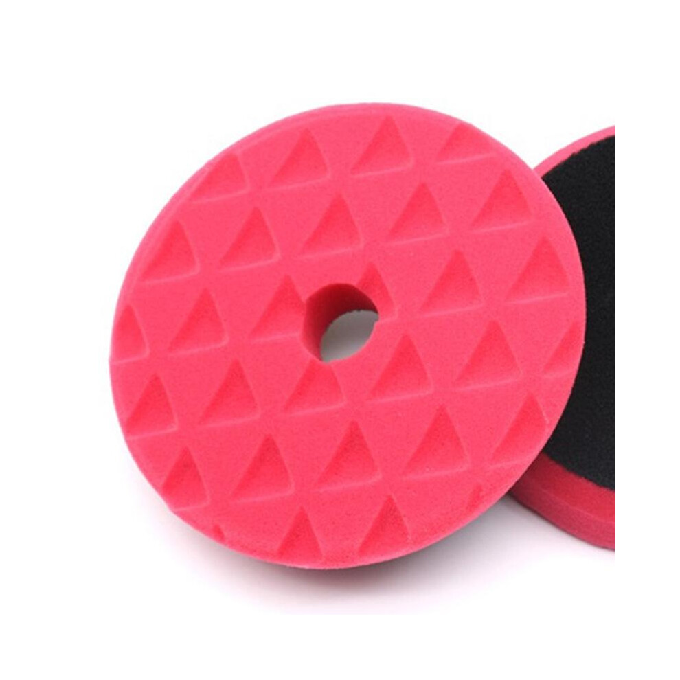(As Show, One Size) Car Polishing Pad Polisher Machine Waxing Buffing Cleaning Drill Adapter Triangle Sponge Disk 6In Re 6909775597934