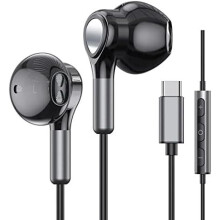 (Black) USB C Headphones for Samsung Galaxy S24 S23 Ultra S22 S21 FE S20 A54 A53 USB C Earphones with Mic Volume Control Wired Earbuds USB Type C Headphones