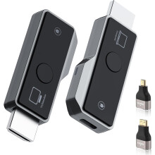 (1 Transmitter & 1 Receivers) Wireless HDMI Transmitter and Receiver,100ft/30m Range, 1080P, 2.4G/5G Plug & Play Portable HDMI Streaming