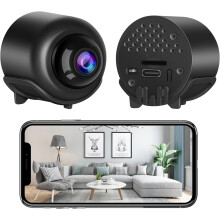 (CB76) Tiny WiFi Camera for Home Security 1Pcs, 3MP Portable HD Night Vision Motion Detection Remote Surveillance 120 Wide Angle Camera
