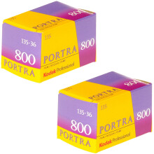 Ritz Camera Pack of 2 Kodak 145 1855 Professional Portra 800 Color Negative Film (ISO 800) 35mm 36 exponeringar