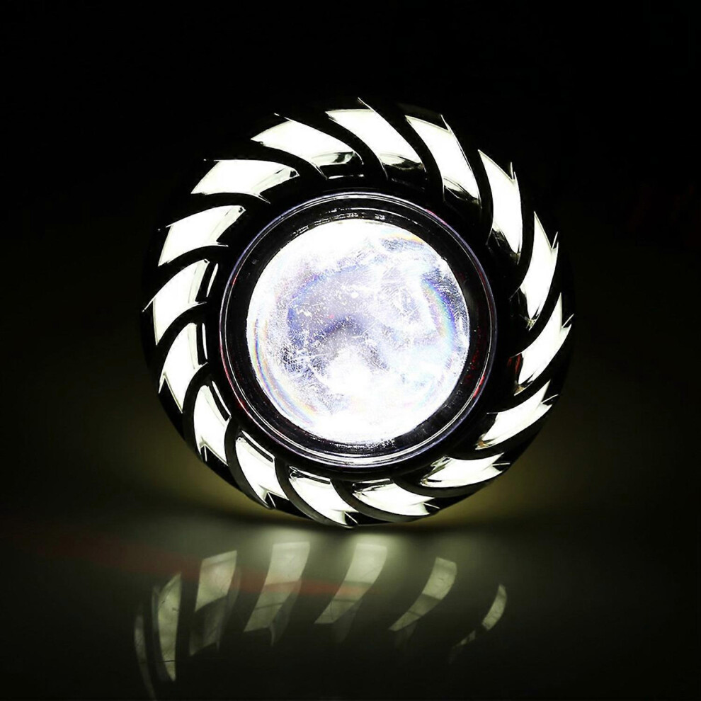 (As Show, One Size) Motorcycle Head Led Projector Lens Single Halo Angel Devil Eye Spot Light/White 6909775583180