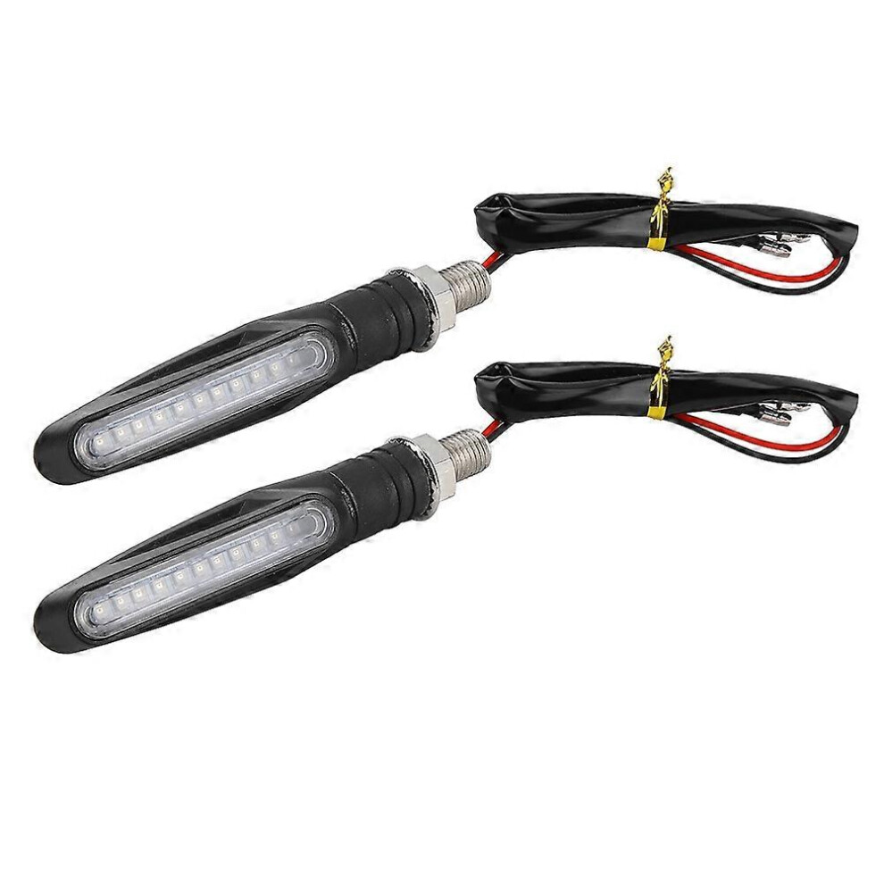 (As Show, One Size) 1 Pair 12Led Universal Motorcycle Flowing Water Turn Signal Indicator Light 6909775653876