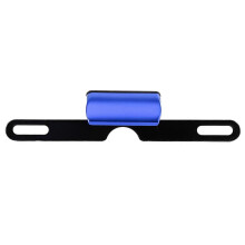 (As show, One size) Universal Motorcycle License Plate Light CNC Aluminium Rear Tag Lamp 6 LED Tail Mount LightingBlue