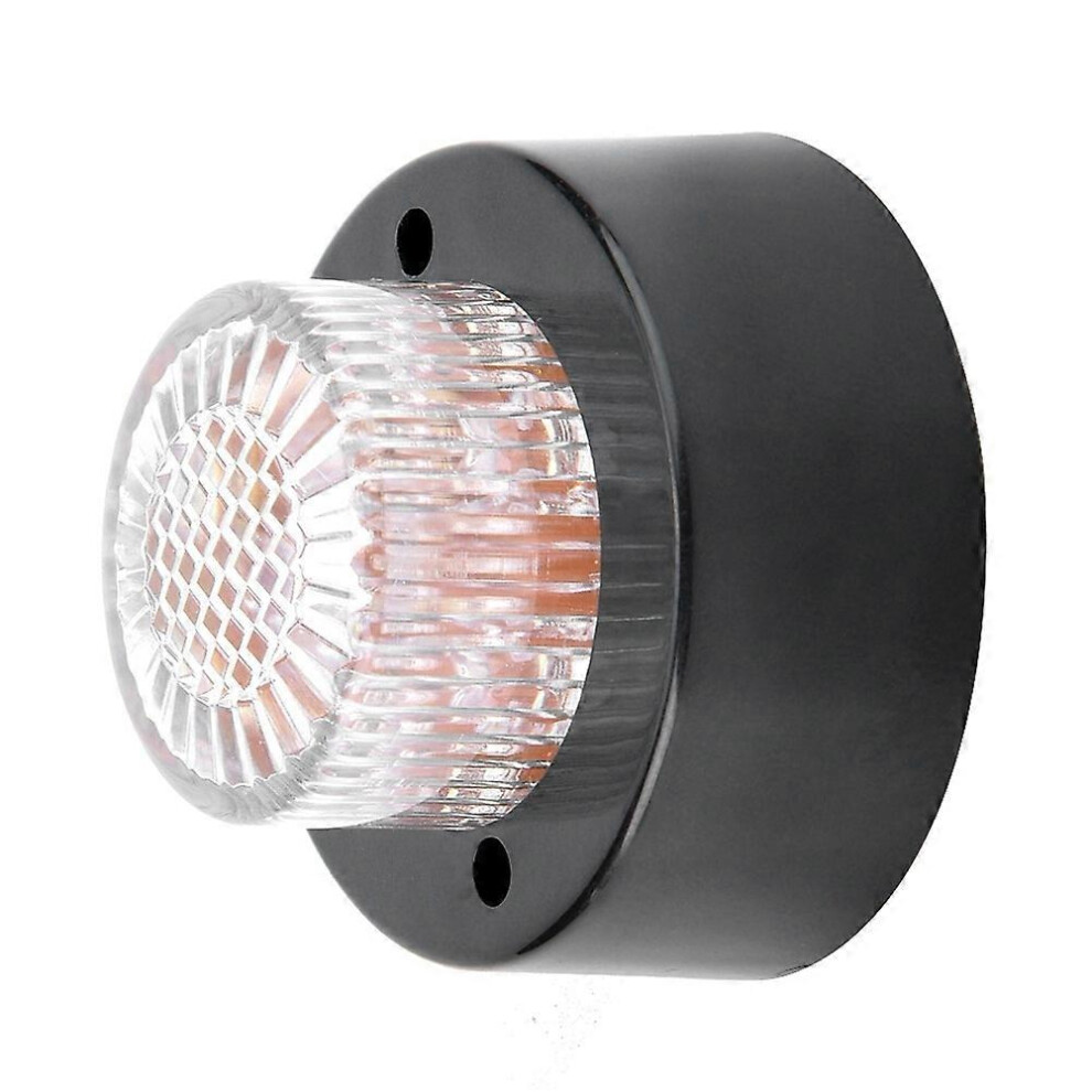(As Show, One Size) 24V Mini Round Side Marker Signal Indicator Clearance Lamp For Trailer Truck(White) Light/White 6909775585580