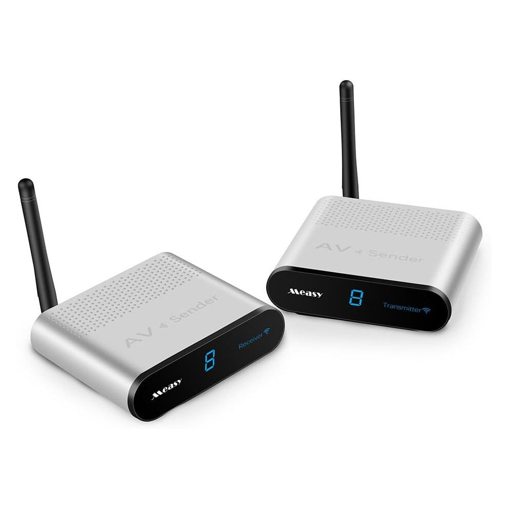 Wireless Av Transmitter And Receiver Measy Av530 Tv Transmitter And Receiver Up To 300M/1000Ft To Camera,Monitor,Tv - Rca Extender Silver 749691199470