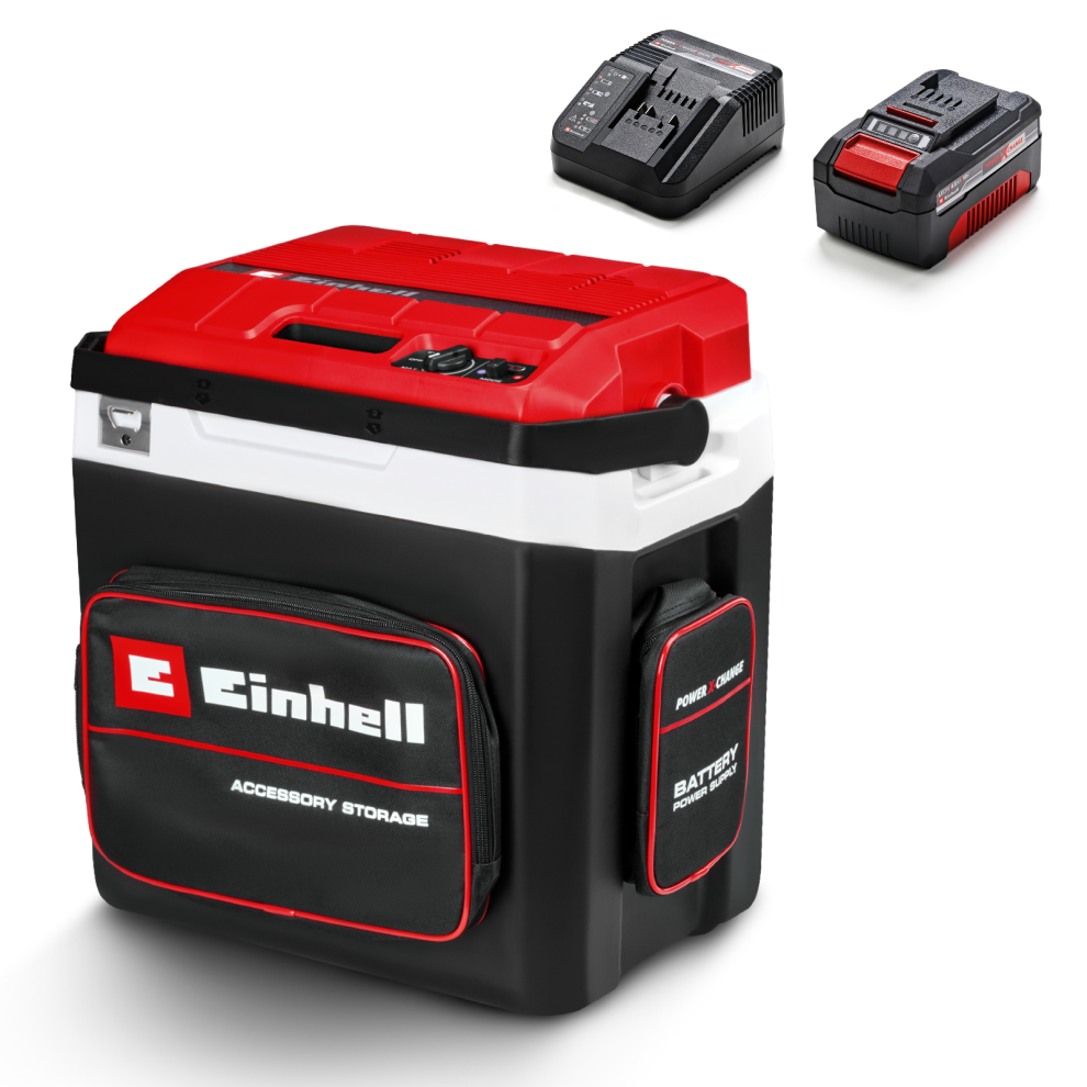 Einhell Cordless Cool Box Portable 27L Drinks Cooler 18V Powered PXC TE-COL 18/27 Hybrid 230V 12V 18V - Body Only
