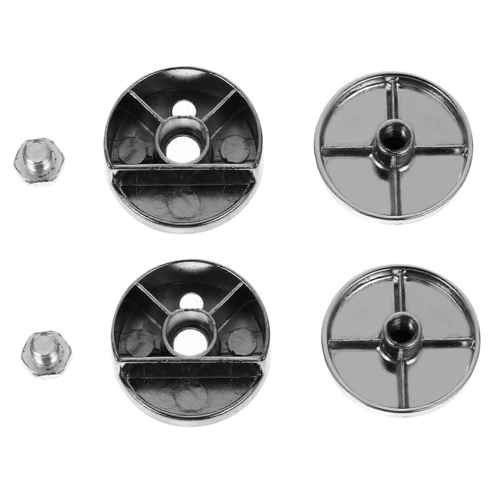 Kricely (As Show, One Size) 4Pcs Bathroom Mirror Clip Zinc Alloy Mirror Holders Clip Fixing Clip (Silver) Silver