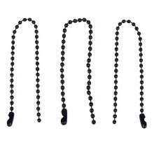 (As show, One size) 100pcs Circular Bead Chain Stoving Varnish Tag Chain Iron Chain Ball Chain