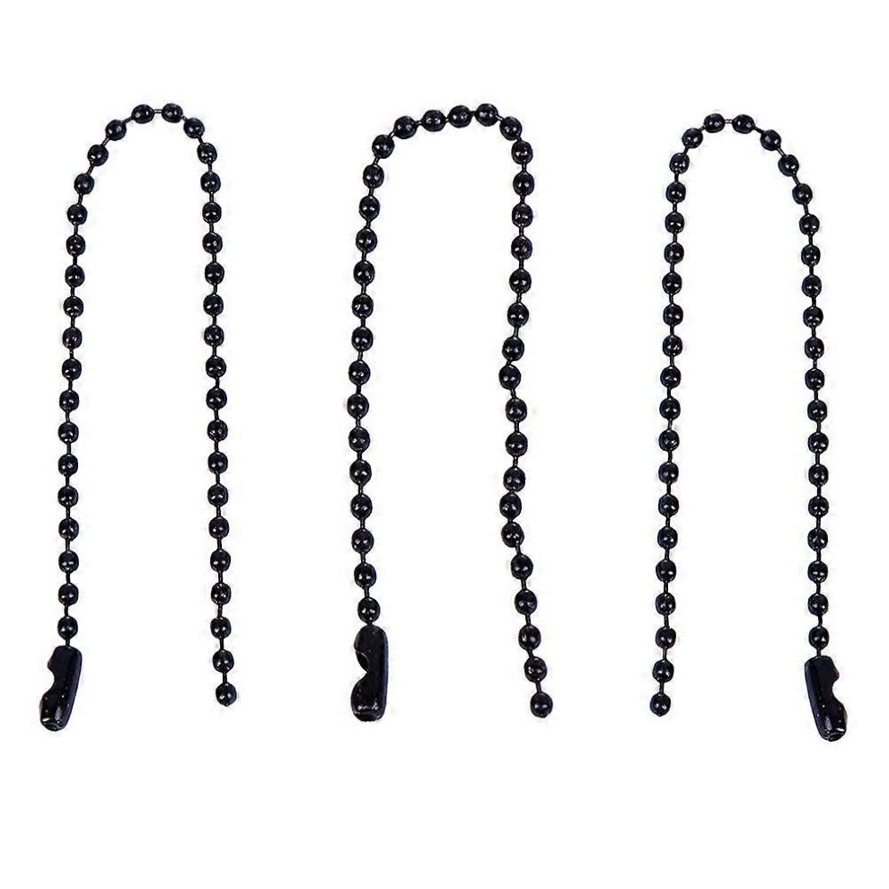 Kricely (As Show, One Size) 100Pcs Circular Bead Chain Stoving Varnish Tag Chain Iron Chain Ball Chain