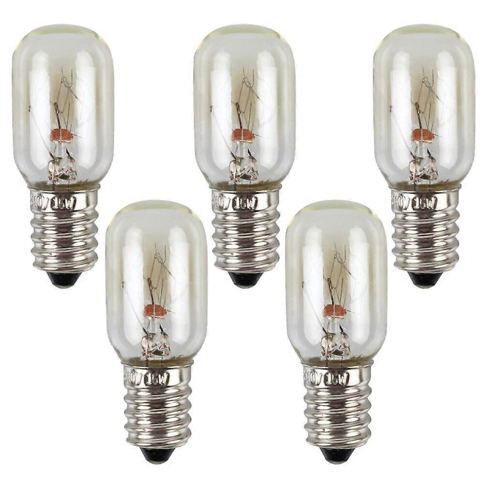 Kricely (As Show, One Size) 5Pcs E14 Refrigerator Bulb 15W Decorative Eye-Friendly Freezer Fridge Lamp Bulb