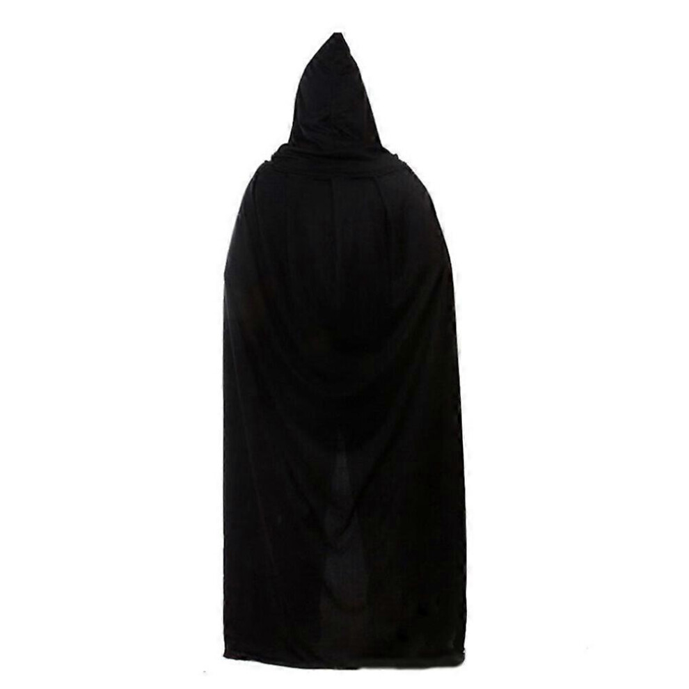 Kricely (As Show, One Size) Halloween Cosplay Cloak Long Cape Halloween Masquerade Party Costume Accessory Black