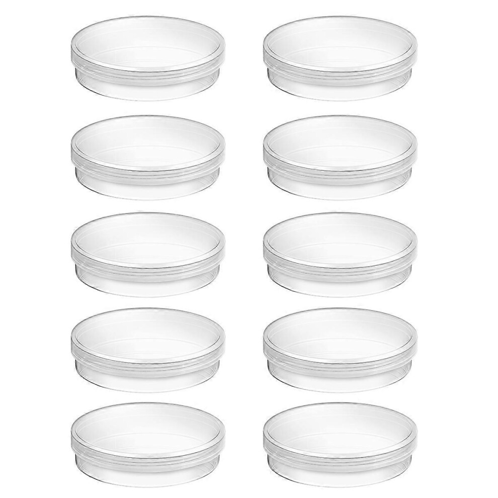 Kricely (As Show, One Size) Ueetek 10Pcs 70Mm Plastic Petri Dishes Sterile Bacterial Culture Dish With Lid