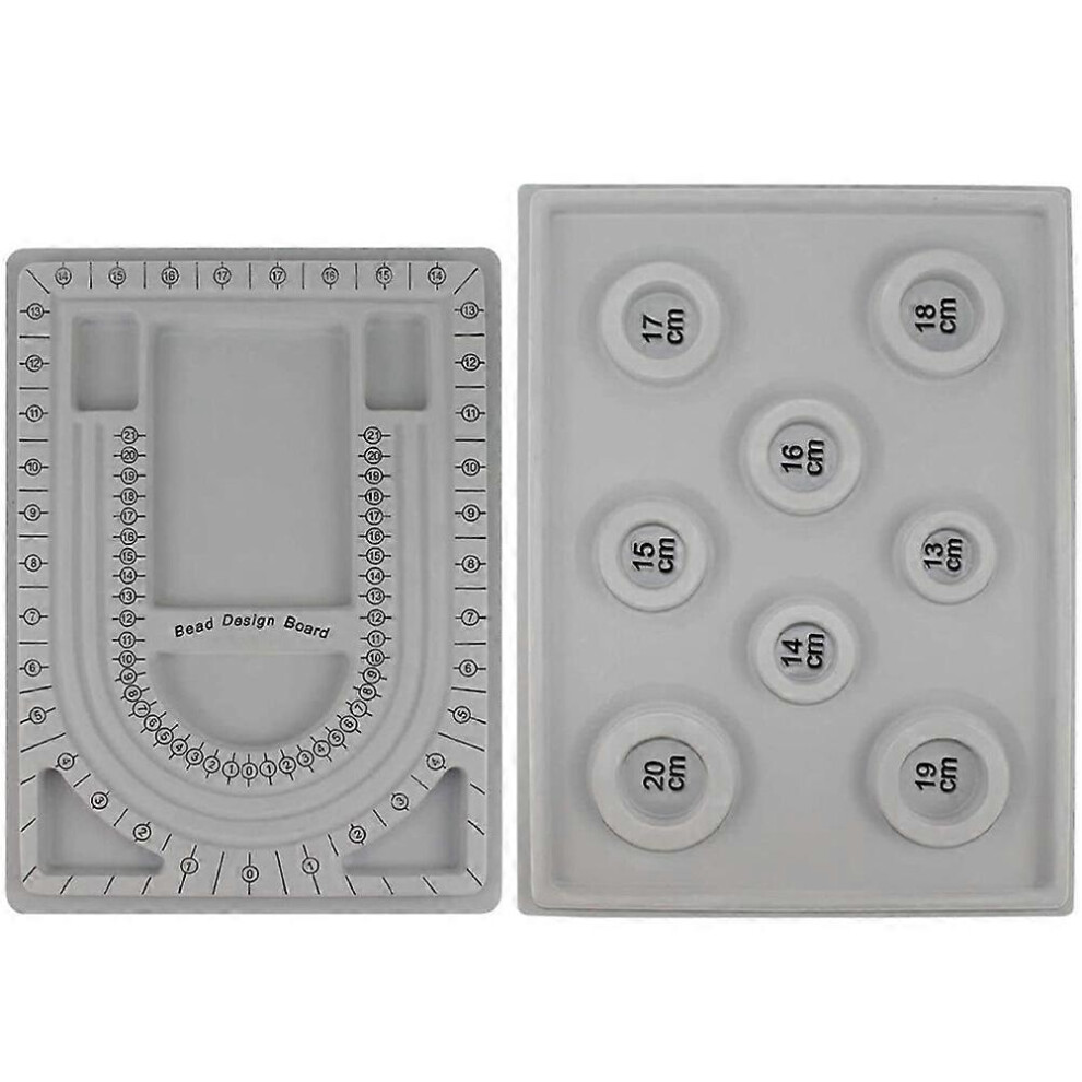 Kricely (As Show, One Size) 2Pcs Bead Board Design Boards For Creating Bracelets Necklaces Bead Jewelry
