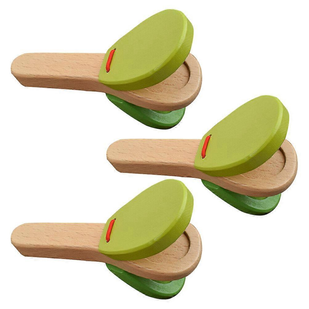 Photos - Musical Toy  3pcs Funny Baby Handheld Soundboards Fun Wooden Castanets (Random Style)(As show, One size)