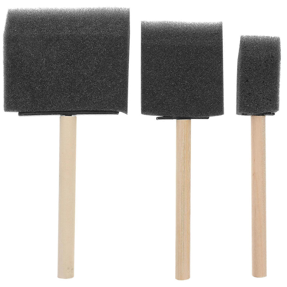 Kricely (As Show, One Size) 24Pcs Kids Sponge Brushes Painting Brushes Drawing Brushes Diy Graffiti Sponge Brushes