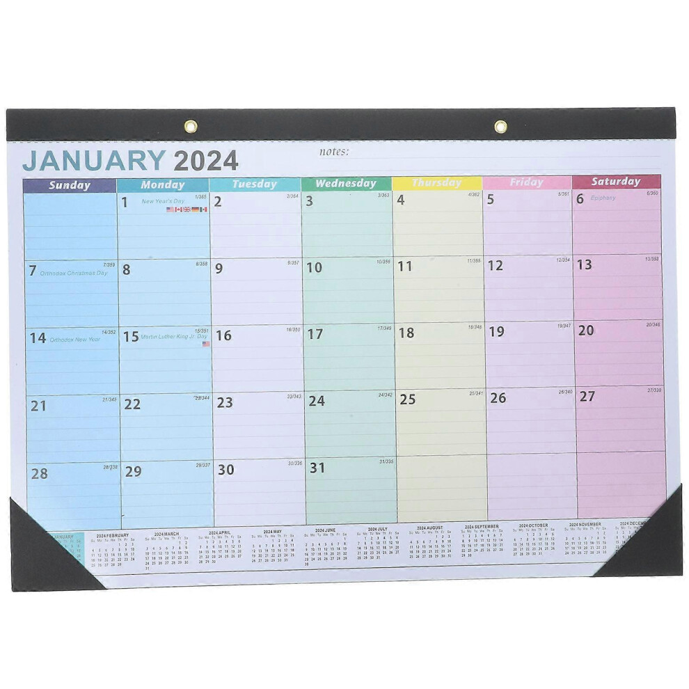 Kricely (As Show, One Size) Creative Agenda Calendar For Home Hanging Planning English Calendar Wall Calendar
