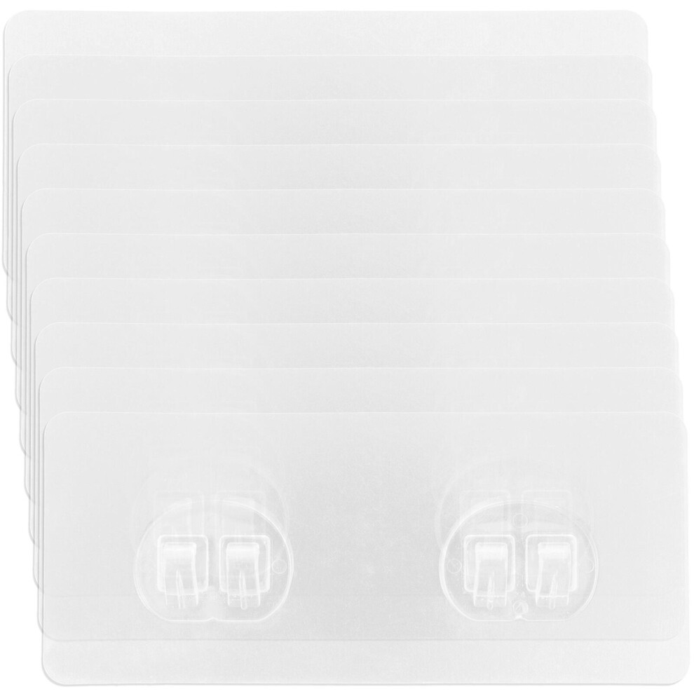 Kricely (As Show, One Size) 10Pcs Shower Organizer Adhesive Hooks Replacement Heavy Duty Sticky Hooks For Kitchen