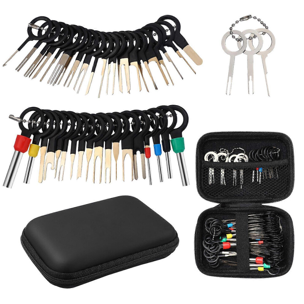 (As Show, One Size) 76Pcs Terminal Removal Tool Kit Pin Extractor Electrical Wire Connectors Kit 5451560065964
