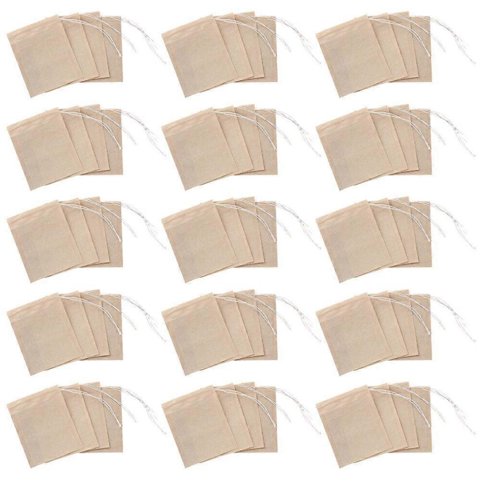 Kricely (As Show, One Size) 200Pcs Tea Filter Bags Disposable Tea Infuser Drawstring Teabags Empty Tea Bag