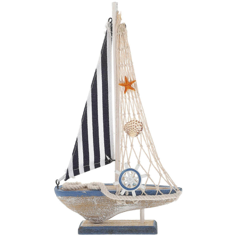 Kricely (As Show, One Size) Sailing Ship Model Decor Sailboat Ornament Mediterranean Nautical Boat Model