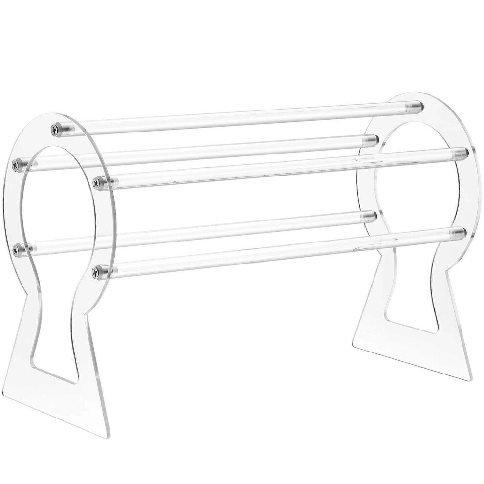 Kricely (As Show, One Size) 1Pc Acrylic Headband Display Stand Transparent Headbands Holder Organizer Hairband Storage Rack