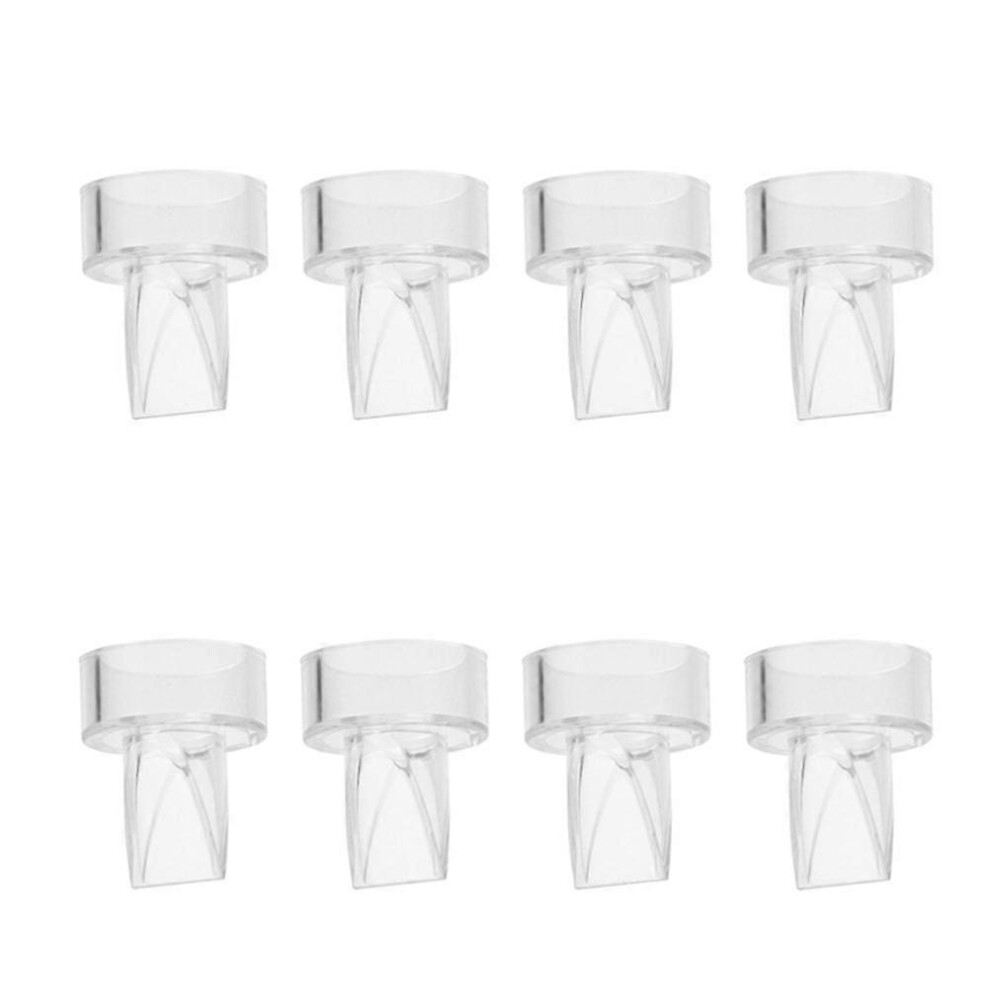 Kricely (As Show, One Size) 8 Pcs Manual Breast Pump Accessories Reverse Duck Beak Backflow Preventers (Transparent)